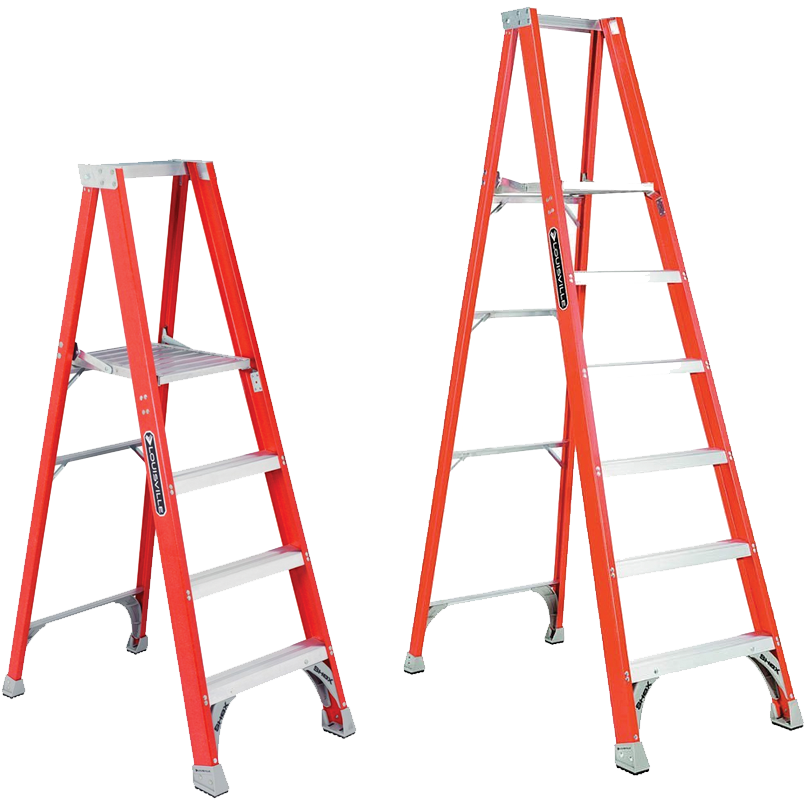 Built For Professional And Industrial - Fiberglass Platform Ladder 6' (1200x900), Png Download