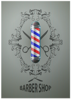 Vector Illustration Barber Poles, Barber Shop Poster - Barbershop (400x400), Png Download