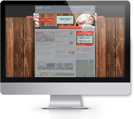 Barbercollegeimac - Marketing (599x496), Png Download