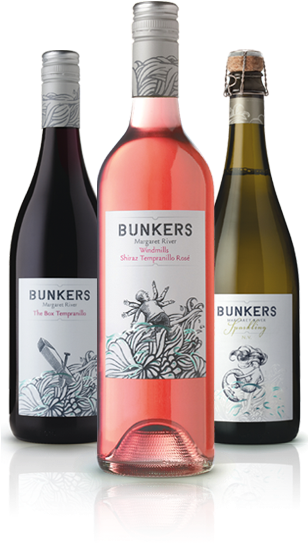 Bunkers Wines Is Named After Spectacular Bunker Bay, - Buy Pack Of 12 - Bunkers Bears Cabernet Merlot Margaret (307x573), Png Download