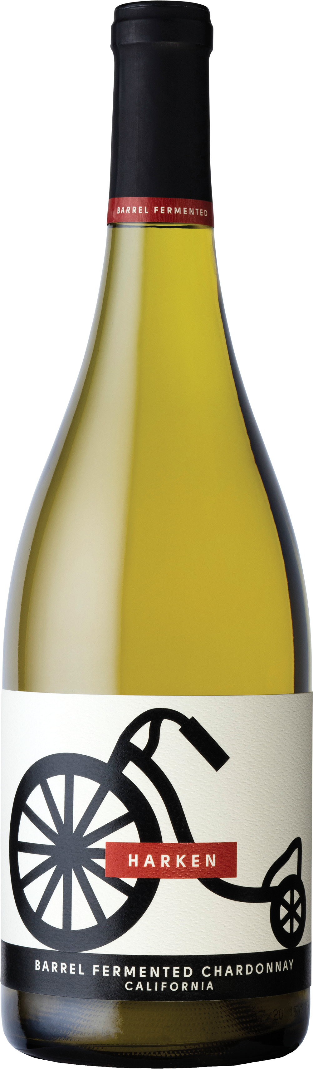 Bottle Shots - Harken Wines Barrel Fermented Chardonnay 2014 (1321x3606), Png Download