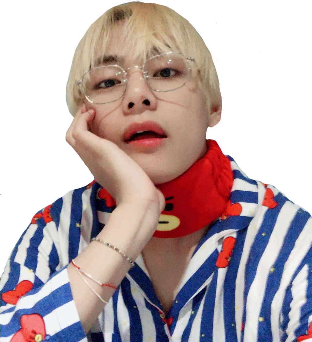 V Taehyung Selca Cute Korean Idol Png Glasses Girl - Taehyung Selca (1080x1204), Png Download