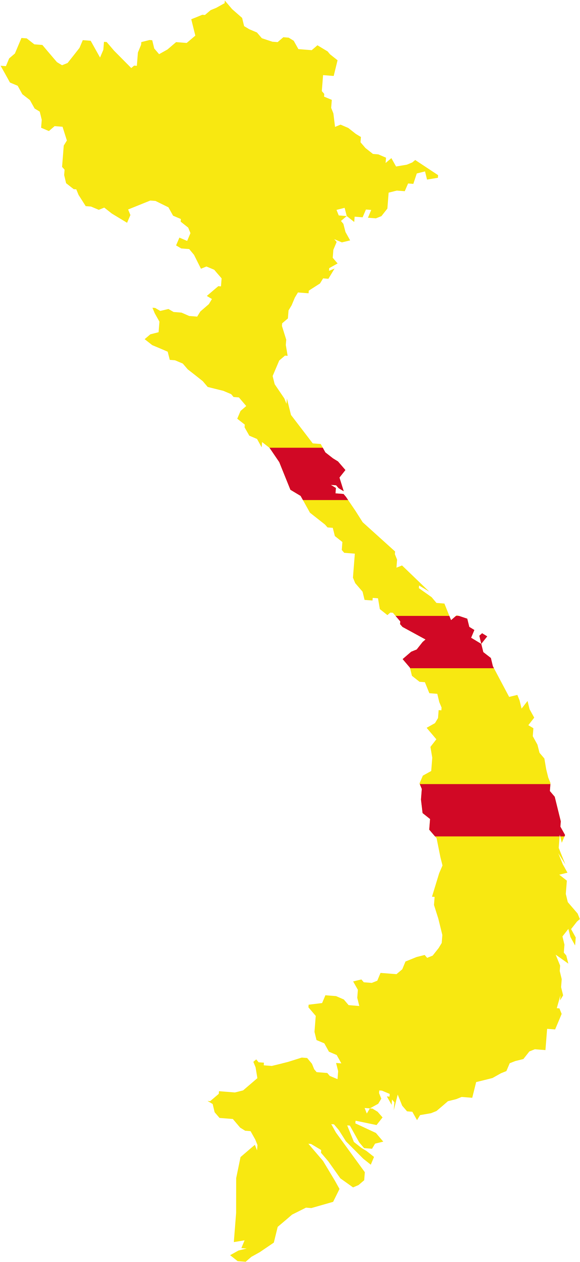 Open - South Vietnam Flag Map (2000x4325), Png Download