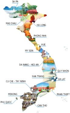 Attration Map Vietnam - Things To Do In Vietnam Map (300x400), Png Download