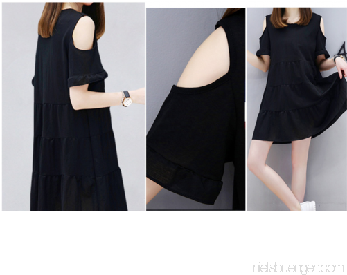 Korean Style Fashion Dress Women Girls Loose A-dress - Girls Summer Dresses (500x500), Png Download