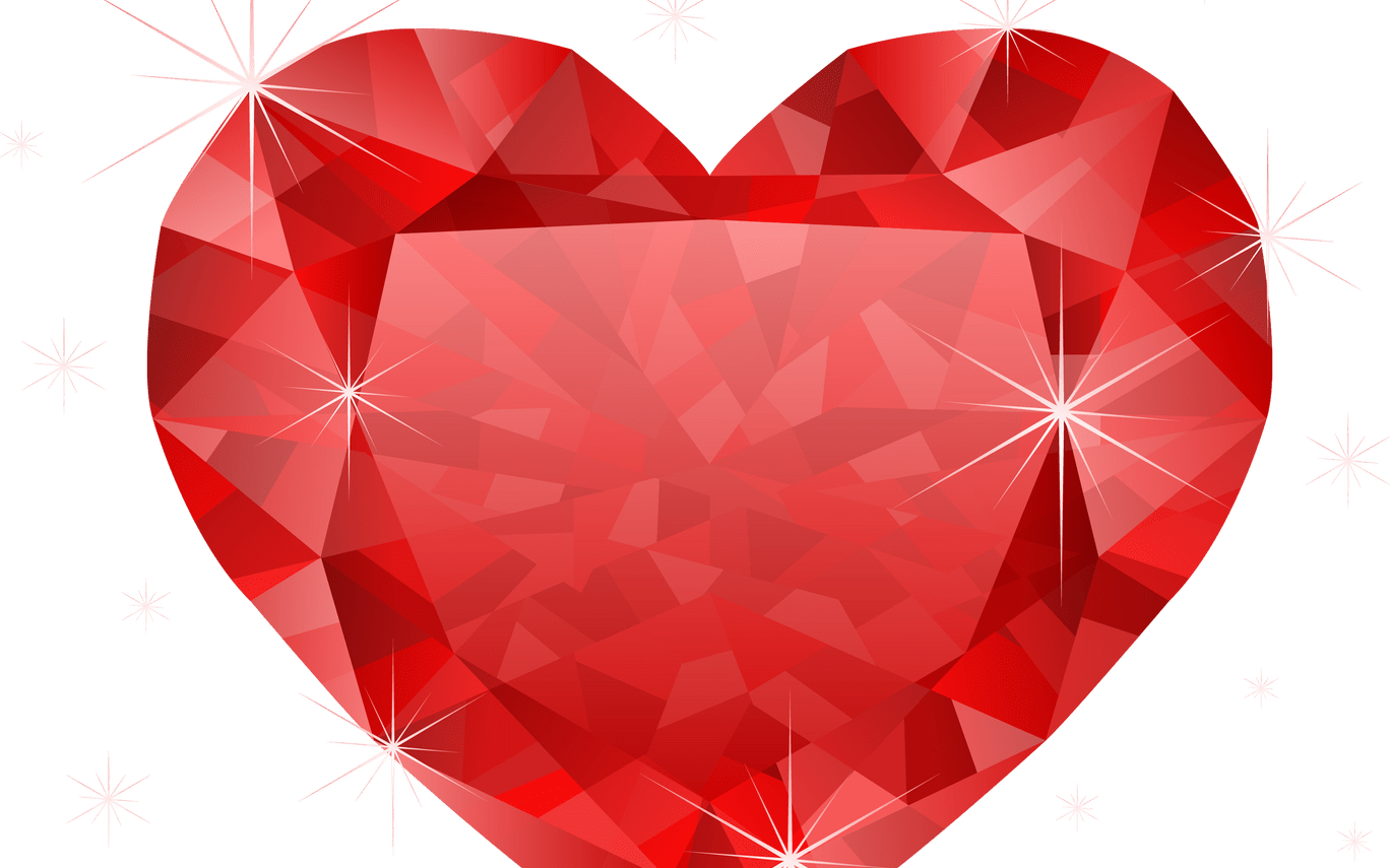 Cute Flower Heart Design Paper Imagefullycom Images, - Heart Diamond Png (1368x855), Png Download