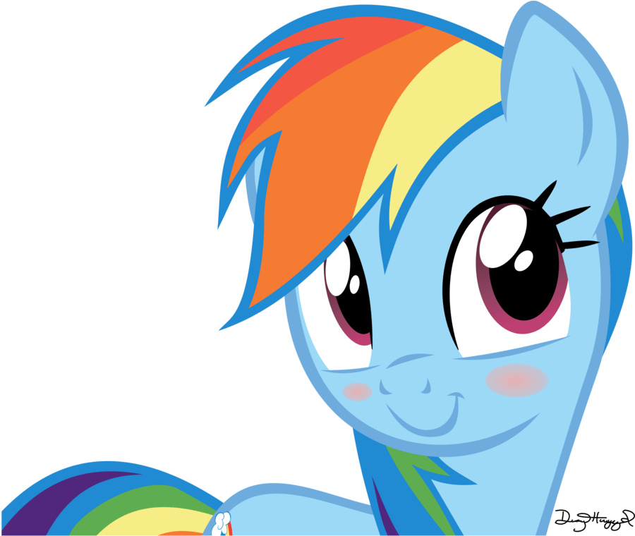 Who Has The Cutest Smile Page 2 Show Discussion Mlp - Embarrassed Rainbow Dash (900x818), Png Download