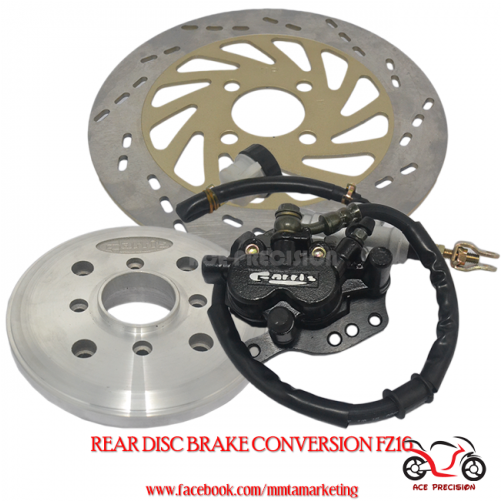 Rear Disc Brake Conversion Fz16-750x500 - Yamaha Fz16 Rear Disc Brake Conversion (750x500), Png Download