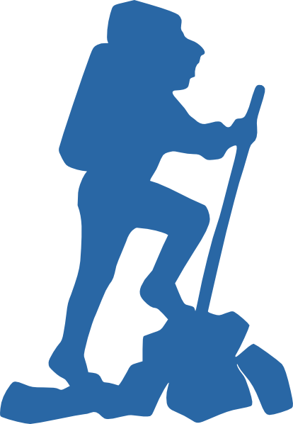 Small - Hiker Clip Art (414x598), Png Download