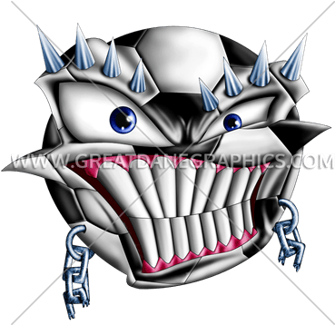 Monster Soccer Ball (385x357), Png Download