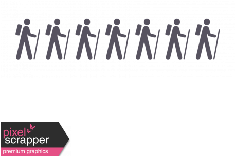 Hikers Stamp - Calligraphy (456x456), Png Download