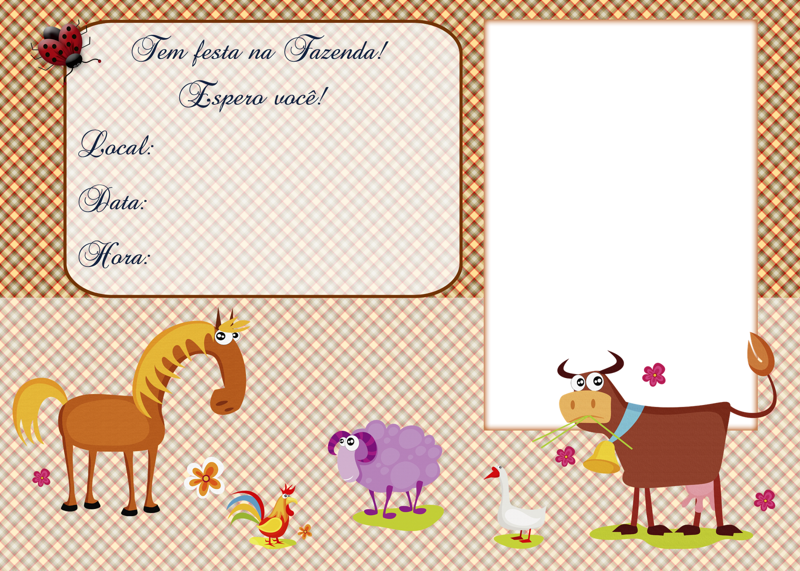 Convite Tema A Fazendinha No Formato Png, Com Espaço - Animal Wall Mural- Round & Round (1600x1142), Png Download