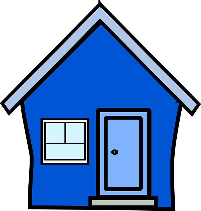 House Clipart Blue - Blaues Haus Clipart (686x720), Png Download
