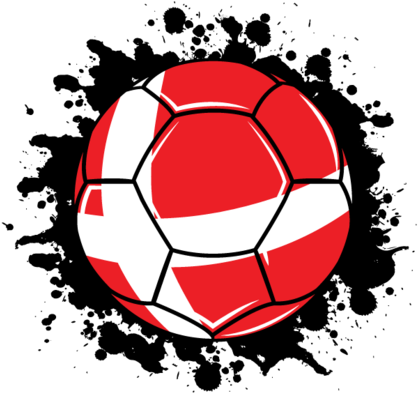 Denmark Flag Soccer Ball Kongeriget Danmark Danish - Hungary Flag Soccer Ball Magyarország Magical Magyars (480x472), Png Download