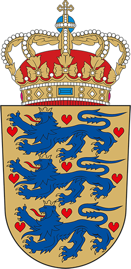 Denmark Flag Coat Of Arms Of Denmark - Pepin I King Of Italy Coat Of Arms (257x525), Png Download