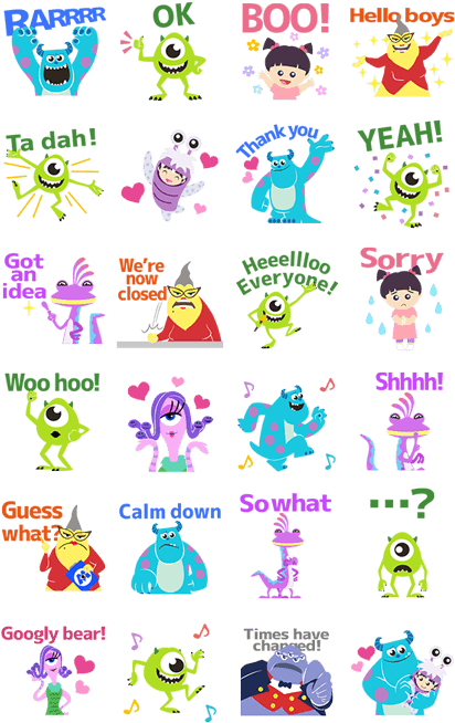 Animated Monsters, Inc - 毛 怪 Q 版 (420x673), Png Download