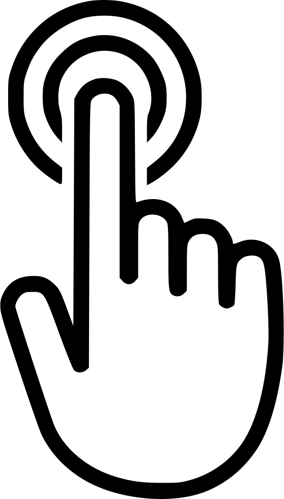 Hand Touch Detect Ol Comments - Touch Icon Png White (558x980), Png Download