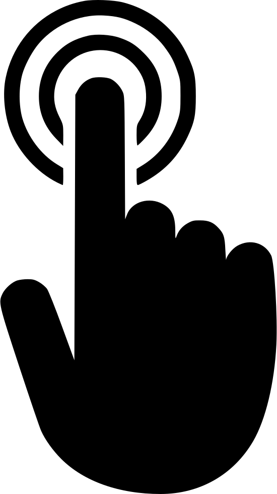 Hand Touch Detech - Computer Monitor (550x980), Png Download