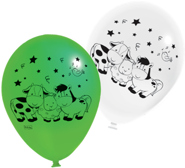 Balão De Látex Decorado Para Festa Fazendinha Com 25 - Balão De Látex Decorado Para Festa Fazendinha (423x423), Png Download