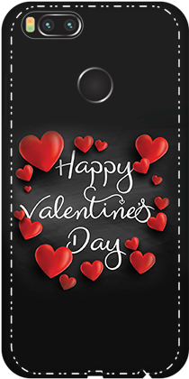 Xiaomi Mi A1 Darkish Black Red Heart Mobile Covers - Mobile Phone Case (284x426), Png Download