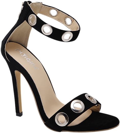 Hot Hollow Out Zipper Stiletto Heel Sandals - Sandal (558x744), Png Download