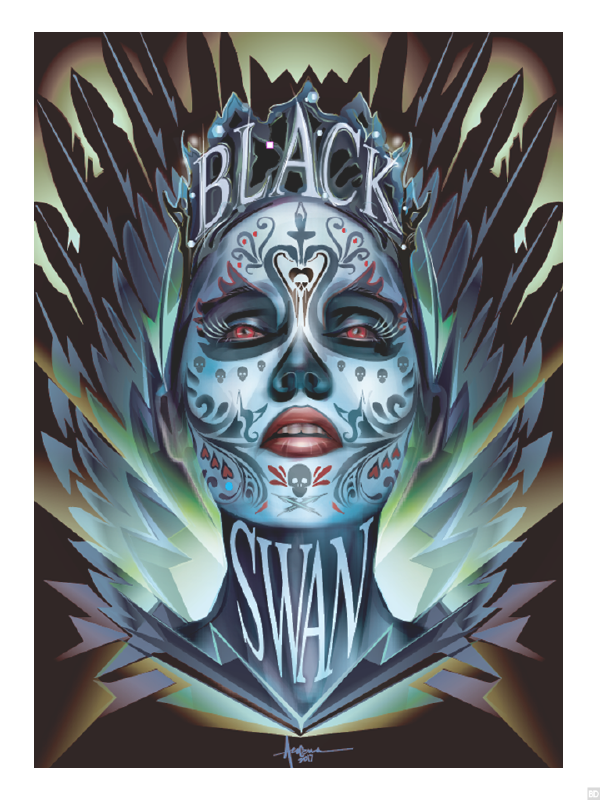 Stunning Dia De Los Muertos Horror Home Video Art Now - Black Swan Blu Ray (600x800), Png Download