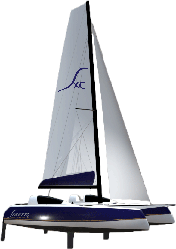 Beachcat Cruiser - Catamaran Sailboat Png (634x879), Png Download