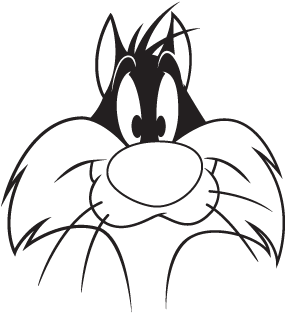 Sylvester The Cat Drawing (400x400), Png Download