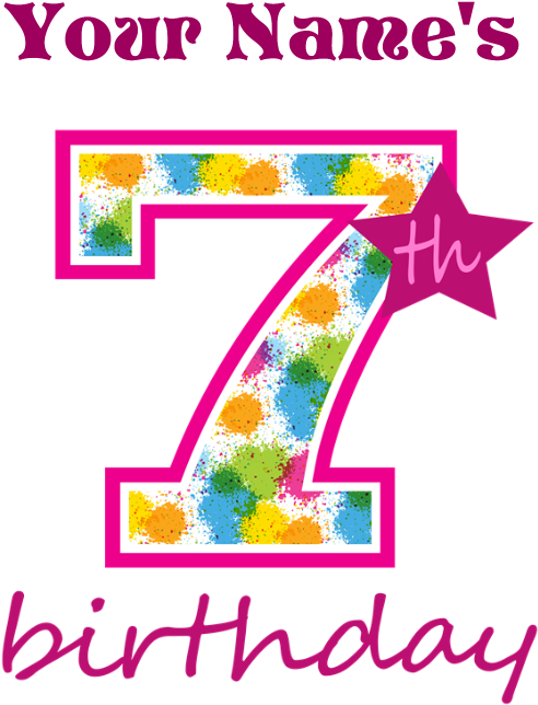 Happy 7th Birthday Png (700x700), Png Download