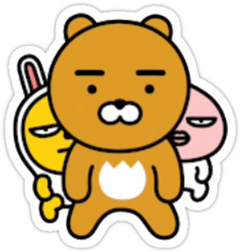 Kakaotalk Sticker Download Download " - Apeach Ryan (375x360), Png Download