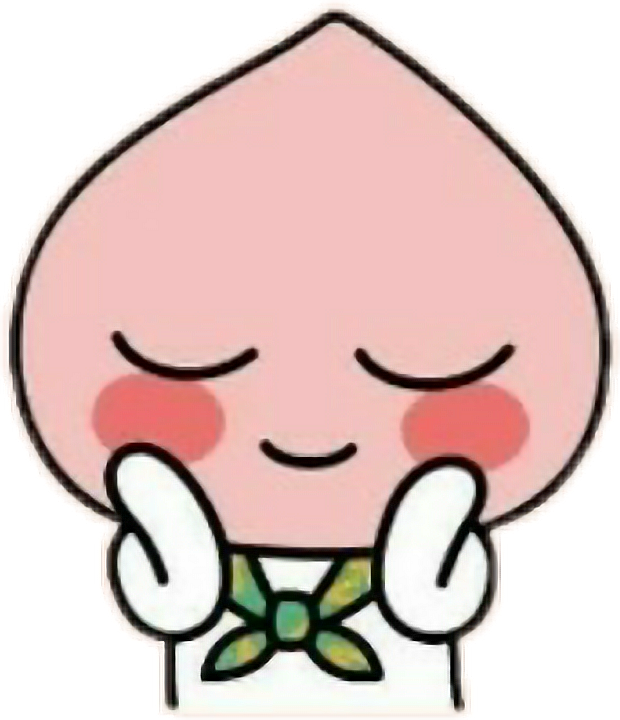 Sticker By - Peach Kakao (620x720), Png Download
