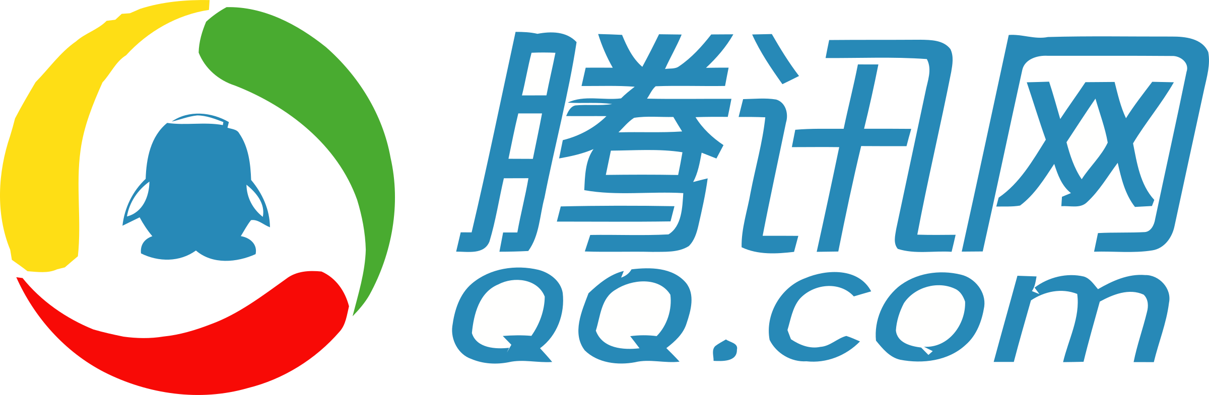 Com Logo Png Transparent - Qq Com Logo Png (2400x785), Png Download