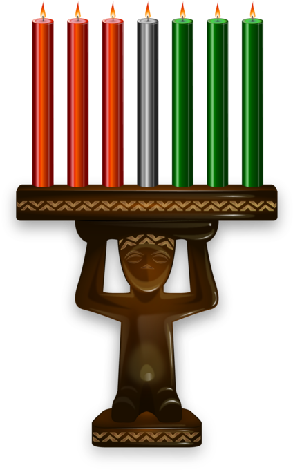 Kinara With Mishumaa Saba - Interfaith Season's Greetings - Business Customized (437x700), Png Download