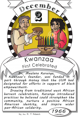 December Second, Kwanzaa First Celebrated - Kwanzaa Uu (320x464), Png Download