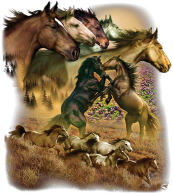 17 Inch Laptop Sleeve Wild Horses (400x400), Png Download