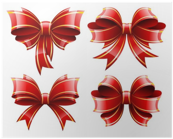 Vector Set Of Beautiful Red Gift Bows - Cái Nơ Png (400x400), Png Download