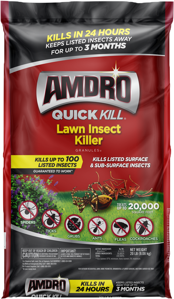20 Lb Size - Amdro Quick Kill Lawn Insect Killer Granules 10lb (1024x1024), Png Download