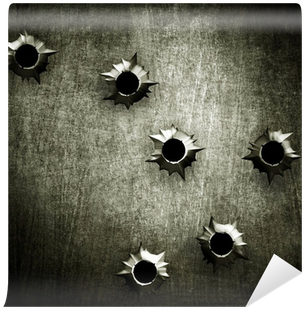 Agujeros De Bala En Metal (400x400), Png Download