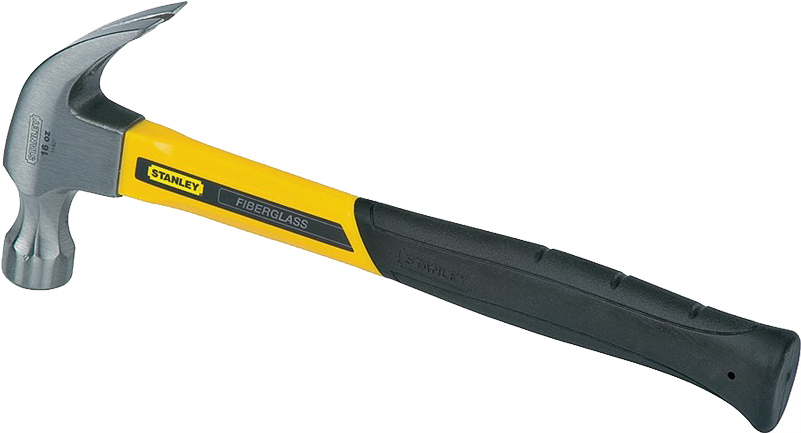 Curved Claw Hammer, 16 Oz - Stanley Hand Tools (800x800), Png Download