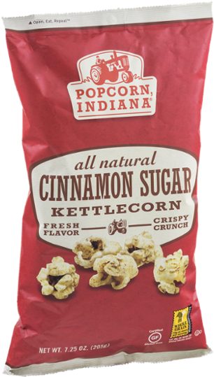 Popcorn Indiana Kettlecorn, Cinnamon Sugar - 7.25 Oz (600x600), Png Download
