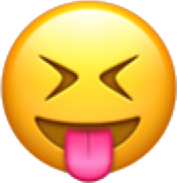 Emoji Emojicon Emote Face Emojiface Mlem Tongue Tongues - 😝 Emoji (1024x1024), Png Download