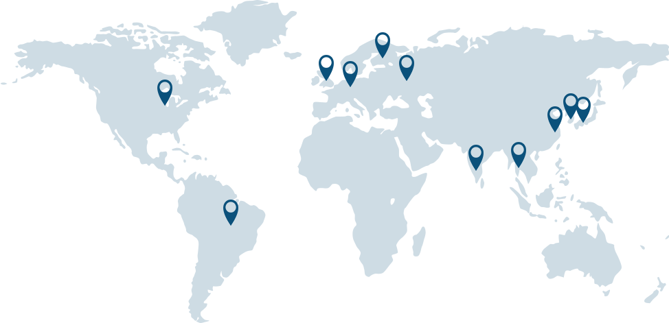 Bosch Connectors Worldwide - World Map (974x471), Png Download