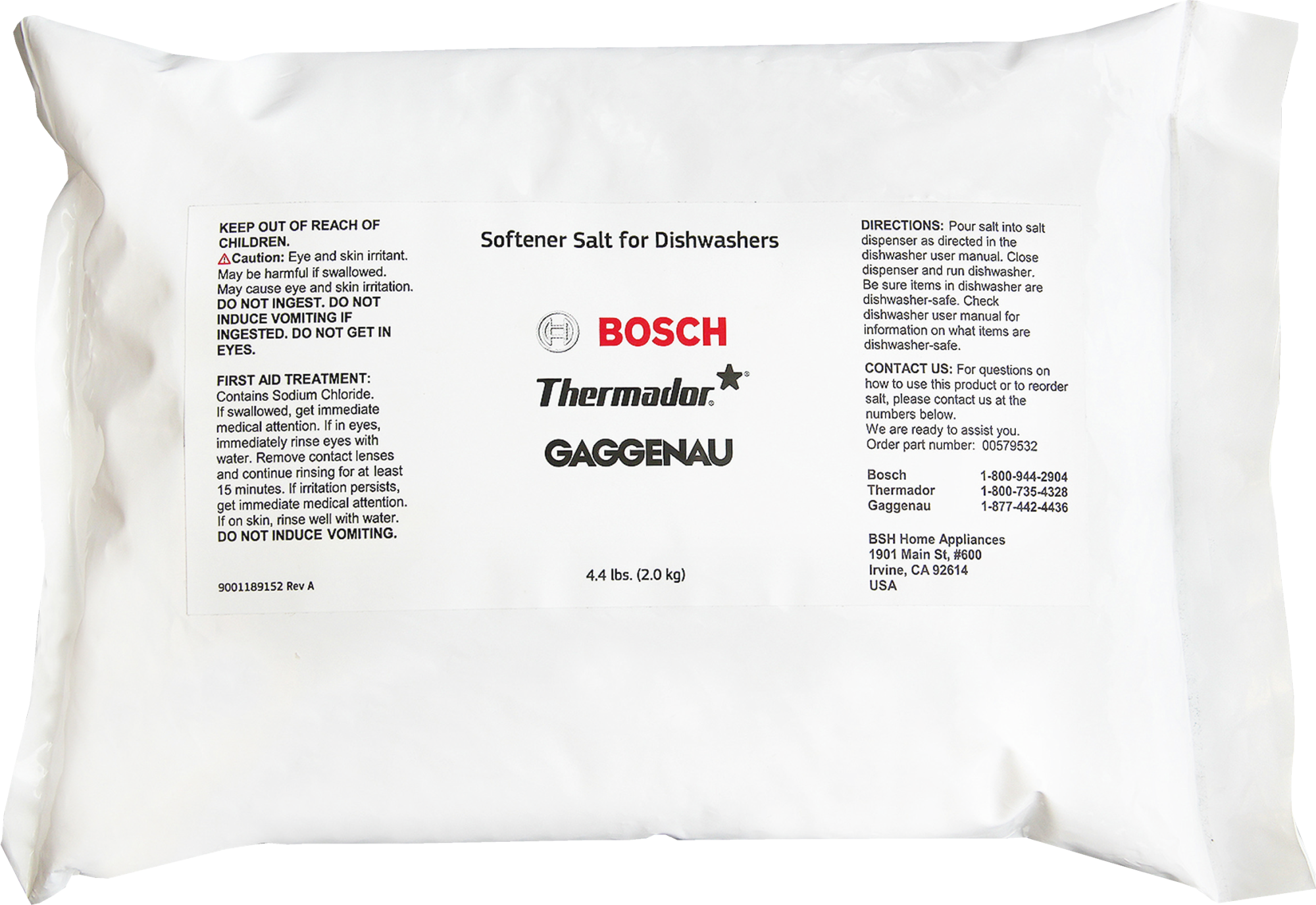 Main Sgz9091uc - Bosch Dishwasher Water Softener Salts (2000x1375), Png Download
