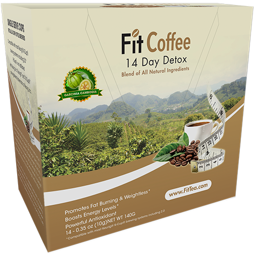 Fittea - Fit Coffee 14 Day Detox - 14 K-cups (590x554), Png Download