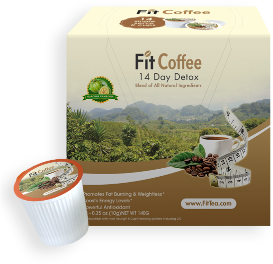 Fittea - Fit Coffee 14 Day Detox - 14 K-cups (590x554), Png Download