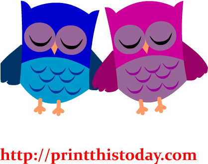 Cute Owl Couple Clip Art - Cute Owl Couple Clipart (417x417), Png Download
