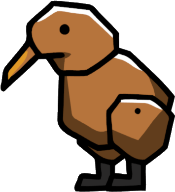 Kiwi Bird Clipart Cute - Kiwi (374x406), Png Download