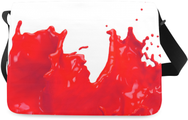 Glossy Red Paint Splash Messenger Bag - Orange Paint Splatter (500x500), Png Download