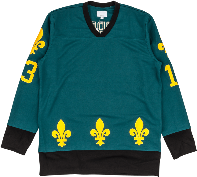 Supreme Fleur De Lis Hockey Top L Shoes Teal Su0654 (1000x600), Png Download
