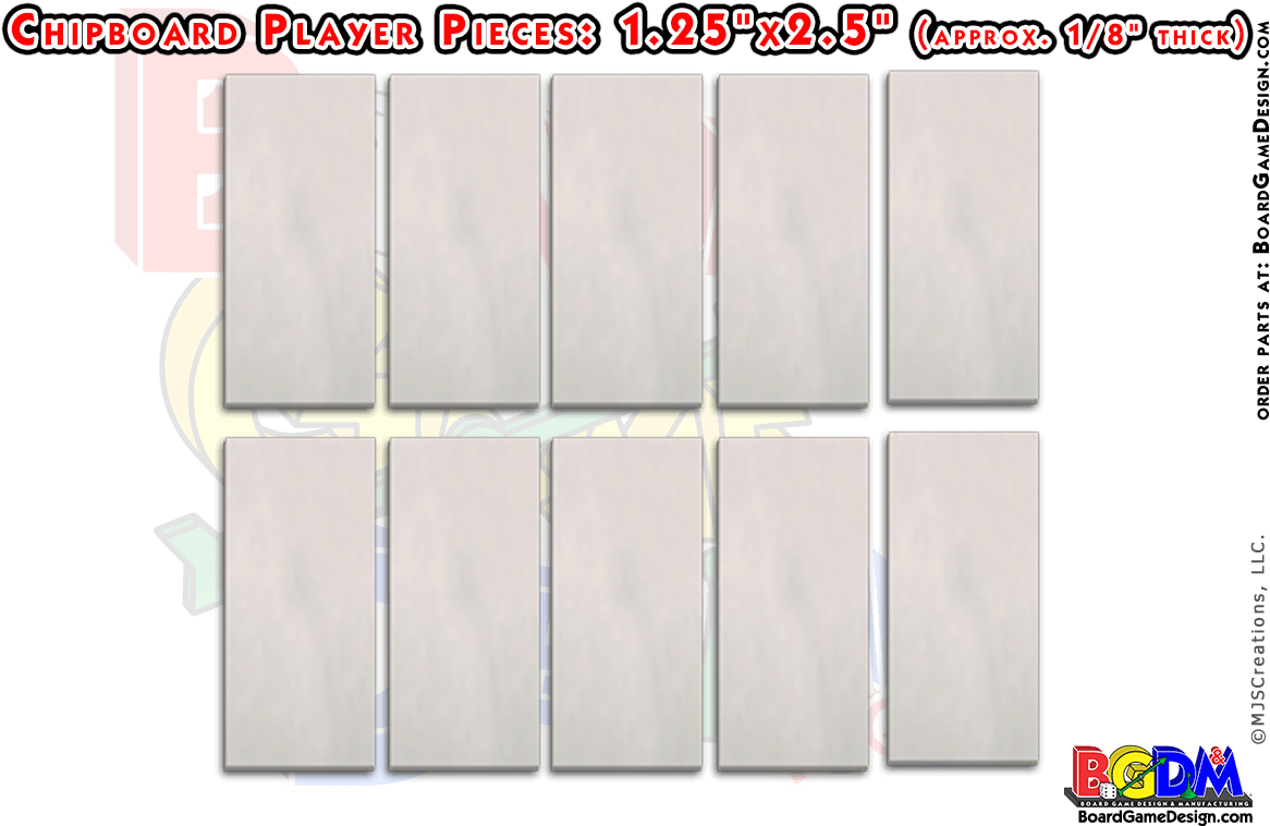 10 Chipboard Player Pieces, Make Your Own Game Pieces - Player (1200x768), Png Download